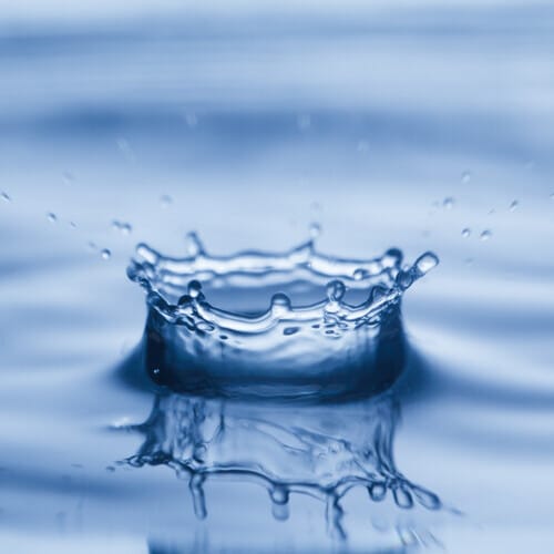 a splash of water