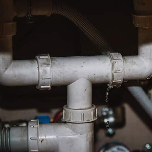 pipes under a sink